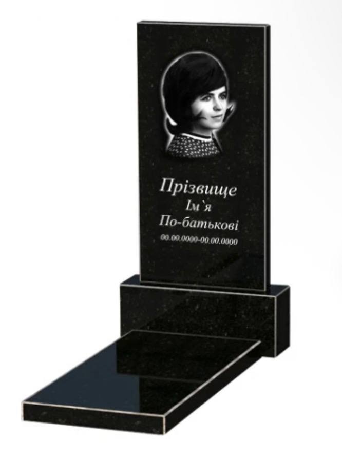 Памятник стандартный с плитой из гранита
